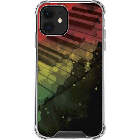 Rasta Color Keys iPhone 12 Clear Case
