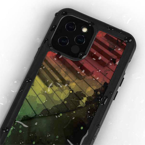 Rasta Color Keys iPhone 12 Pro Waterproof Case