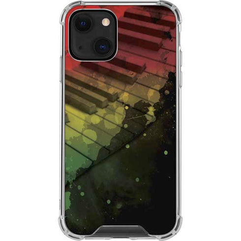 Rasta Color Keys iPhone 13 Mini Clear Case
