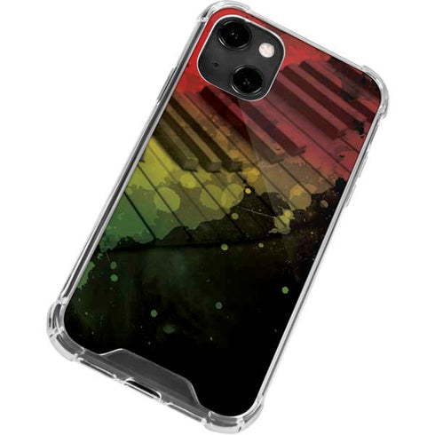 Rasta Color Keys iPhone 14 Clear Case