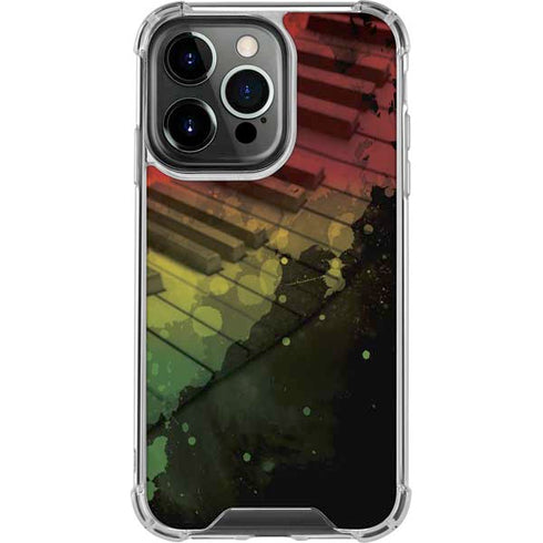 Rasta Color Keys iPhone 14 Pro Clear Case