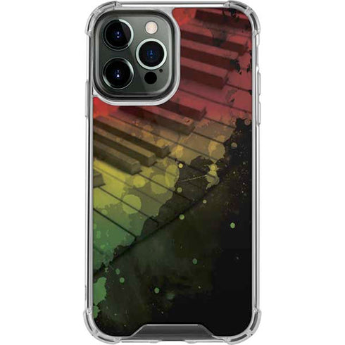 Rasta Color Keys iPhone 15 Pro Max Clear Case