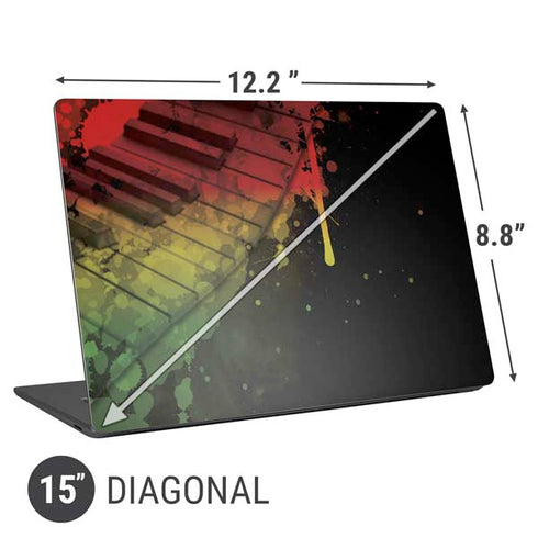 Rasta Color Keys Universal Laptop 15in (12.2 x 8.8in) Skin