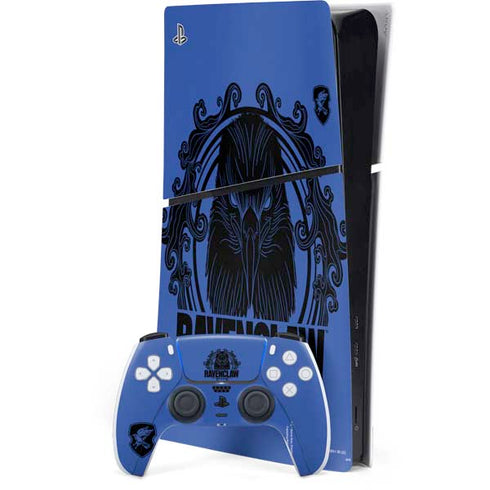 Wizarding Worlds Harry Potter Ravenclaw Illustration PS5 Slim Digital Edition Console Skin