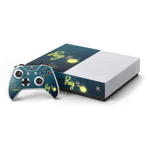 Disney Princess and The Frog Ray Xbox One S Console and Controller Bundle Skin