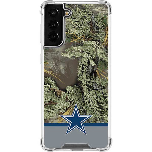 NFL Realtree Camo Dallas Cowboys Galaxy S21 FE Clear Case