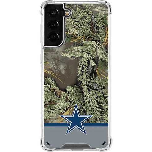 NFL Realtree Camo Dallas Cowboys Galaxy S21 Plus 5G Clear Case