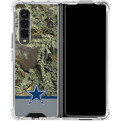 NFL Realtree Camo Dallas Cowboys Galaxy Z Fold4 5G Clear Case
