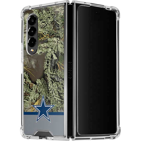 NFL Realtree Camo Dallas Cowboys Galaxy Z Fold4 5G Clear Case