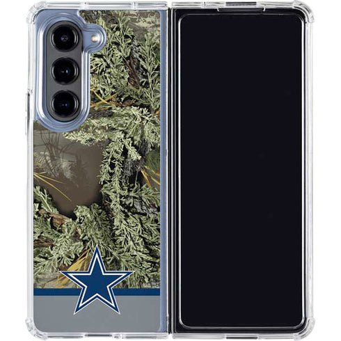 NFL Realtree Camo Dallas Cowboys Galaxy Z Fold5 5G Clear Case