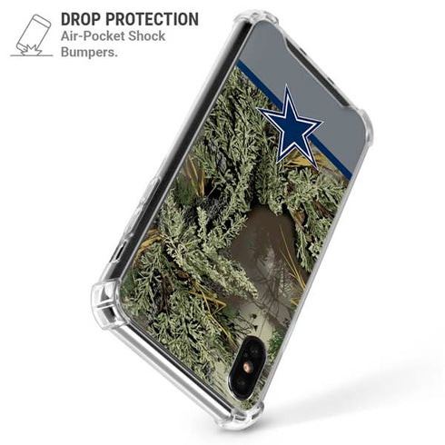 NFL Realtree Camo Dallas Cowboys iPhone XS Max Clear Case