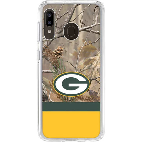 NFL Realtree Camo Green Bay Packers Galaxy A20 Clear Case