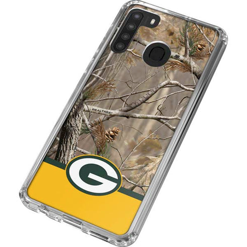NFL Realtree Camo Green Bay Packers Galaxy A21 Clear Case