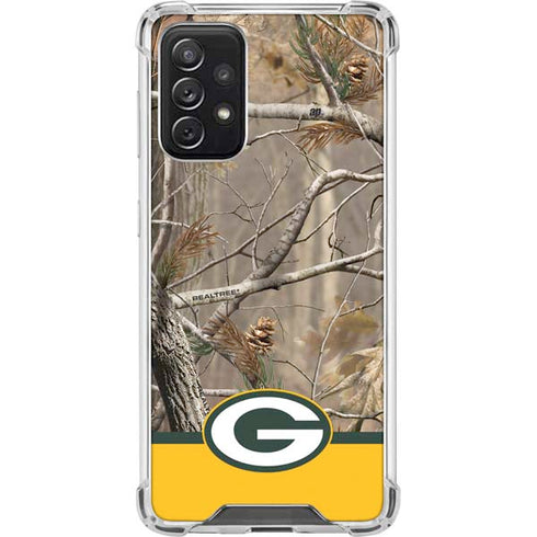 NFL Realtree Camo Green Bay Packers Galaxy A72 5G Clear Case