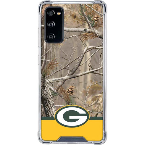 NFL Realtree Camo Green Bay Packers Galaxy S20 FE Clear Case