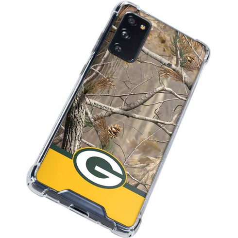 NFL Realtree Camo Green Bay Packers Galaxy S20 FE Clear Case