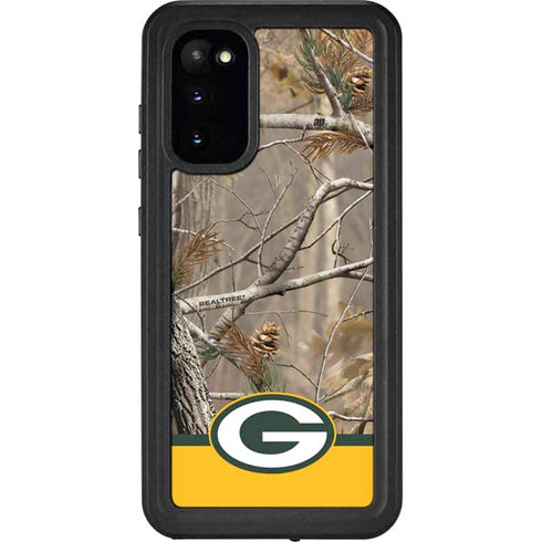NFL Realtree Camo Green Bay Packers Galaxy S20 Waterproof Case