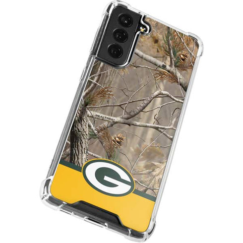 NFL Realtree Camo Green Bay Packers Galaxy S21 FE Clear Case