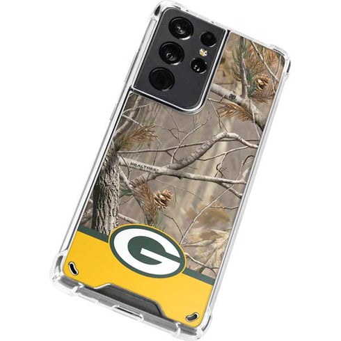 NFL Realtree Camo Green Bay Packers Galaxy S21 Ultra 5G Clear Case