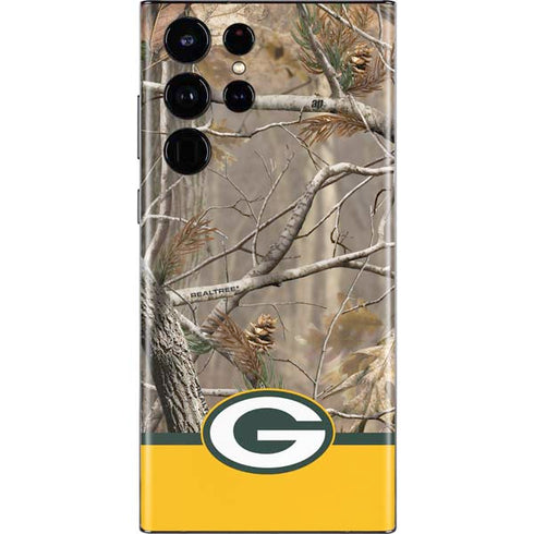 NFL Realtree Camo Green Bay Packers Galaxy S22 Ultra Skin