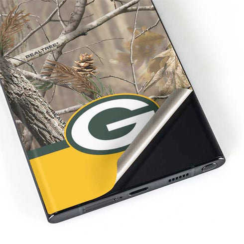 NFL Realtree Camo Green Bay Packers Galaxy S22 Ultra Skin