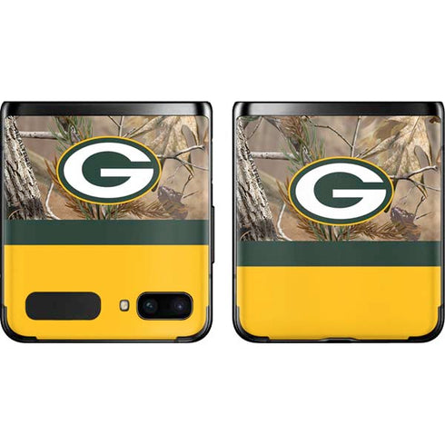 NFL Realtree Camo Green Bay Packers Galaxy Z Flip Skin