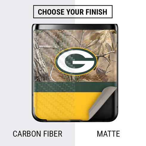 NFL Realtree Camo Green Bay Packers Galaxy Z Flip Skin
