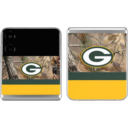 NFL Realtree Camo Green Bay Packers Galaxy Z Flip4 5G Skin