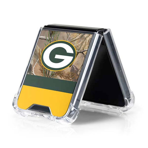 NFL Realtree Camo Green Bay Packers Galaxy Z Flip5 5G Clear Case