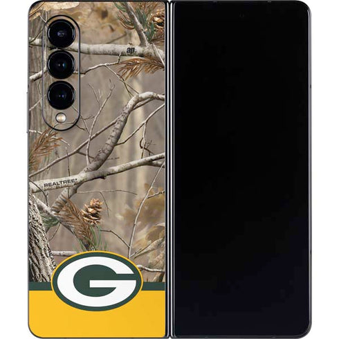 NFL Realtree Camo Green Bay Packers Galaxy Z Fold4 5G Skin