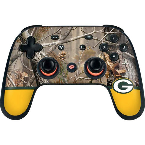 NFL Realtree Camo Green Bay Packers Google Stadia Controller Skin