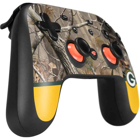 NFL Realtree Camo Green Bay Packers Google Stadia Controller Skin