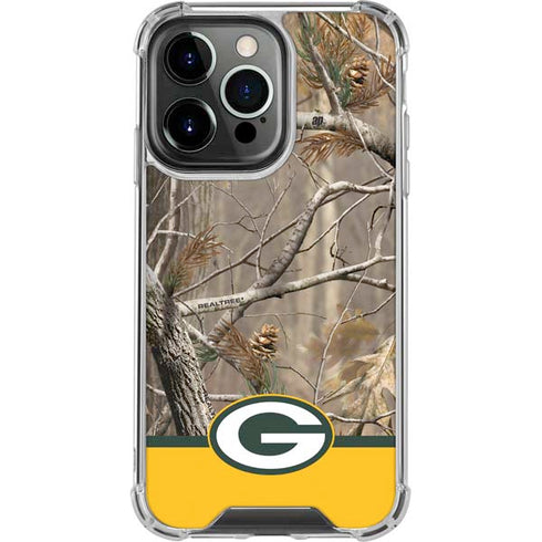 NFL Realtree Camo Green Bay Packers iPhone 13 Pro Clear Case