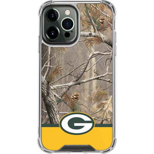 NFL Realtree Camo Green Bay Packers iPhone 14 Pro Max Clear Case