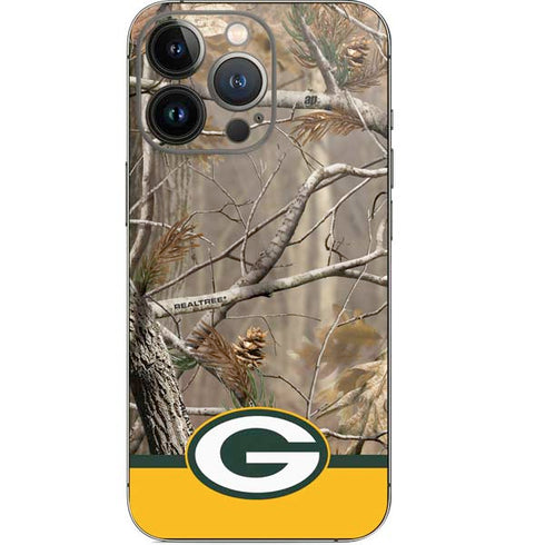 NFL Realtree Camo Green Bay Packers iPhone 14 Pro Skin