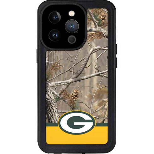 NFL Realtree Camo Green Bay Packers iPhone 14 Pro Waterproof Case