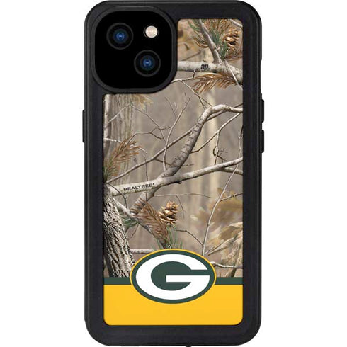 NFL Realtree Camo Green Bay Packers iPhone 15 Plus Waterproof Case
