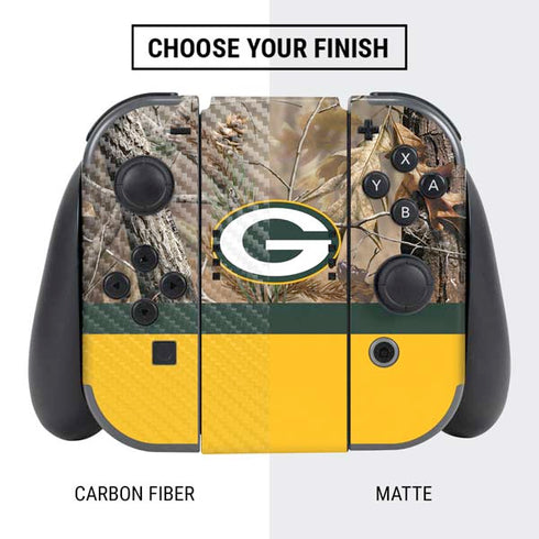 NFL Realtree Camo Green Bay Packers Nintendo Switch Bundle Skin
