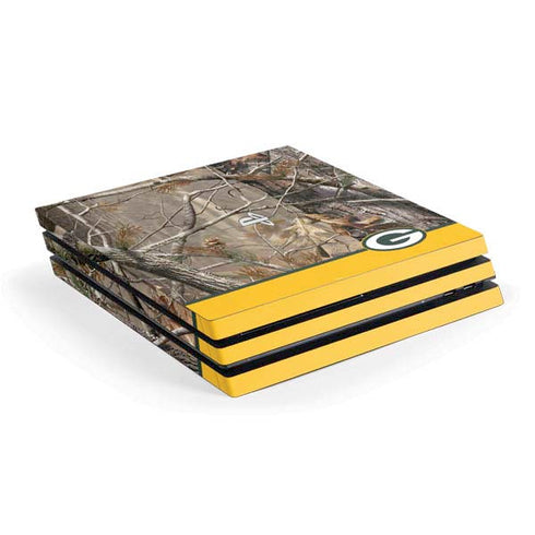 NFL Realtree Camo Green Bay Packers PS4 Pro Console Skin