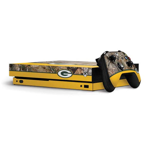 NFL Realtree Camo Green Bay Packers Xbox One X Bundle Skin