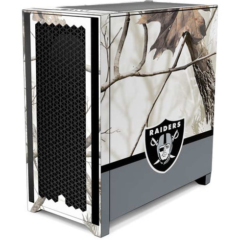 NFL Realtree Camo Las Vegas Raiders Corsair 4000D Tempered Glass Mid-Tower ATX Case Skin