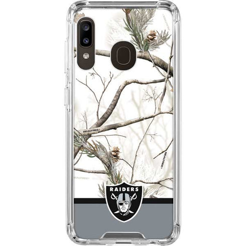 NFL Realtree Camo Las Vegas Raiders Galaxy A30 Clear Case