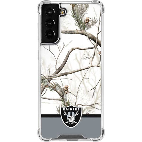 NFL Realtree Camo Las Vegas Raiders Galaxy S21 FE Clear Case