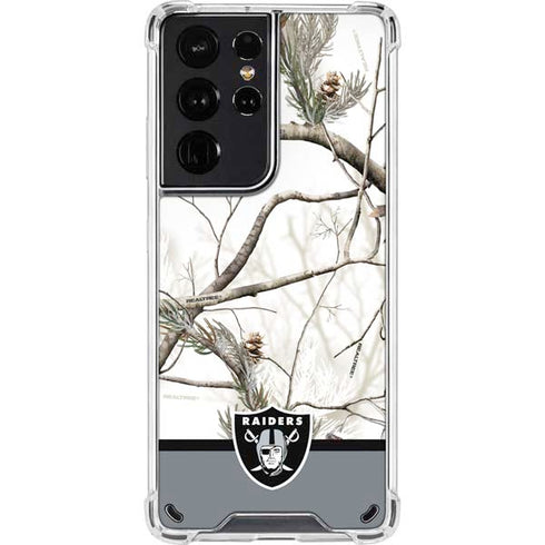 NFL Realtree Camo Las Vegas Raiders Galaxy S21 Ultra 5G Clear Case