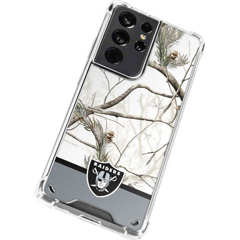NFL Realtree Camo Las Vegas Raiders Galaxy S21 Ultra 5G Clear Case