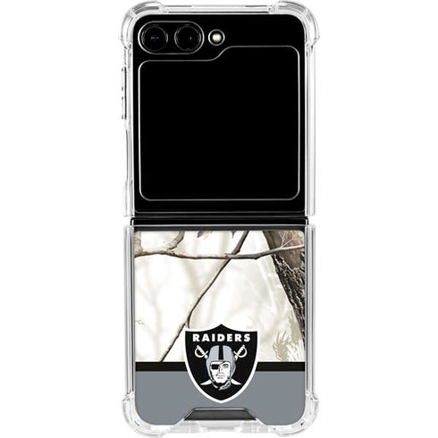 NFL Realtree Camo Las Vegas Raiders Galaxy Z Flip5 5G Clear Case