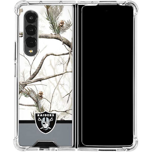 NFL Realtree Camo Las Vegas Raiders Galaxy Z Fold4 5G Clear Case