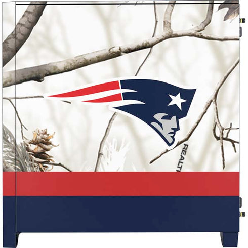 NFL Realtree Camo New England Patriots Corsair 4000D Tempered Glass Mid-Tower ATX Case Skin