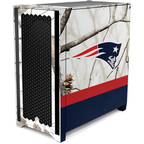 NFL Realtree Camo New England Patriots Corsair 4000D Tempered Glass Mid-Tower ATX Case Skin