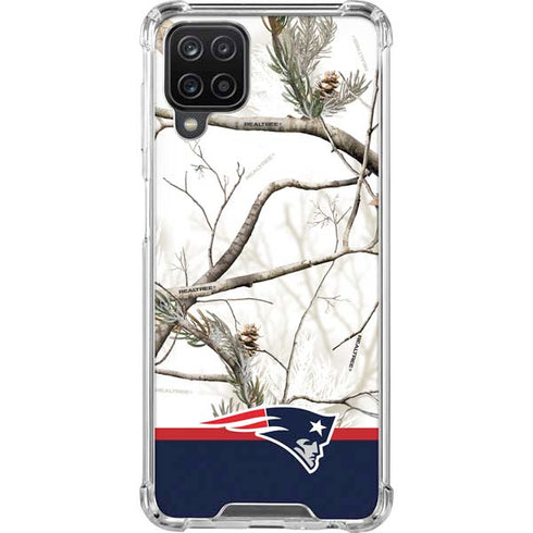 NFL Realtree Camo New England Patriots Galaxy A12 Clear Case
